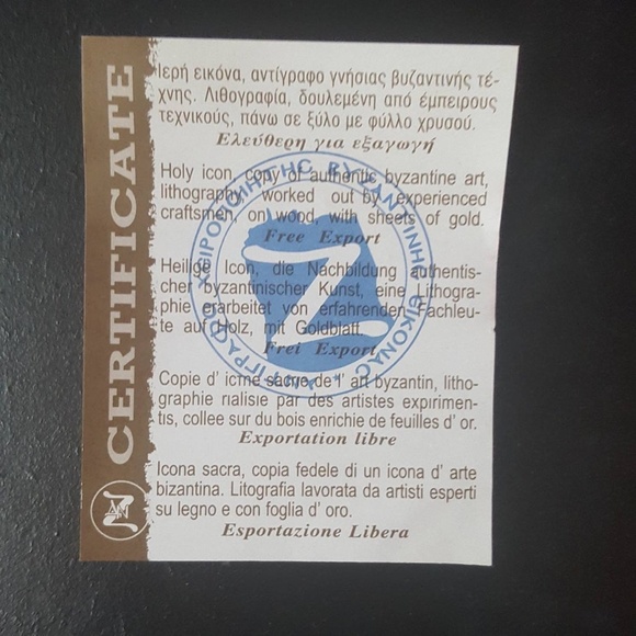 Greek Orthodox Christian Religious Michael Angels Icon Gold Leaf Art Painting - Picture 7 of 7